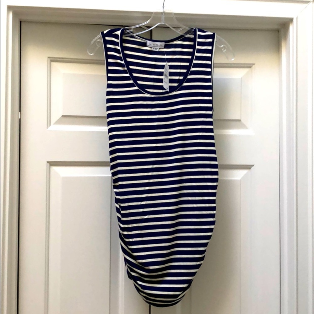 Navy & White Maternity Tank